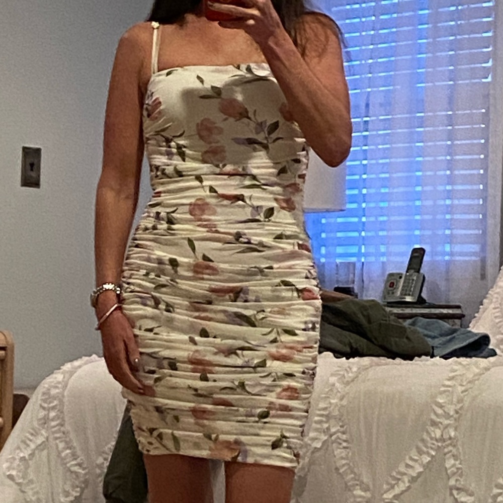 Floral print dress worn once perfect condition